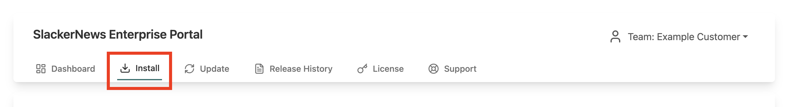 install tab